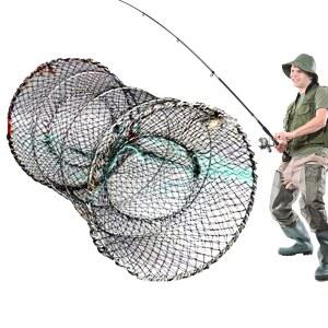 로브 스타 트랩 - 낚시용 미끼 트랩, 다기능 베이트 케이지 강화형 접이식 투척망 담수 조간대 비치 시닝 수조 수집 생존