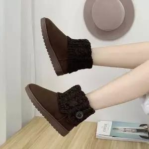 인기상품 여성 니트 따듯한 겨울 신발 앵클 발목 스웨이드 부츠 [W5194FE_260331]