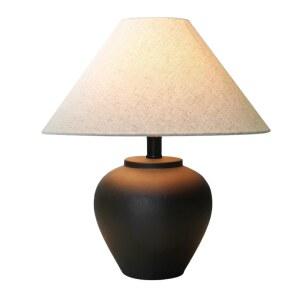 테라코타 미니멀 세라믹 조명 무드등 스탠드 램프 도자기 갓 탁상형 빈티지 거실 린넷 침실