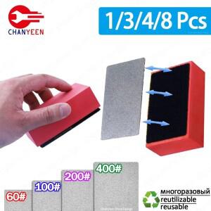 교체 가능 다이아몬드 핸드 폴리싱 패드 타일 유리 연마 그라인딩 블록 스톤 대리석 세라믹 샌딩 디스크 셔