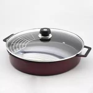 삼겹살불판 퀸센스 인덕션 전골냄비 그리들팬 샤브샤브 냄비 36cm