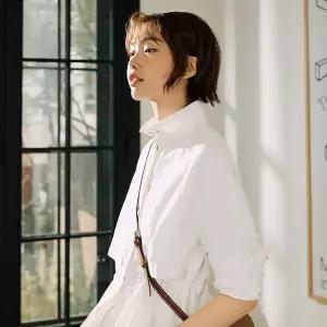 [백화점 정품] 빈폴 레이디스 리넨 혼방 스탠드넥 사파리 점퍼 화이트 (BF5339C021)