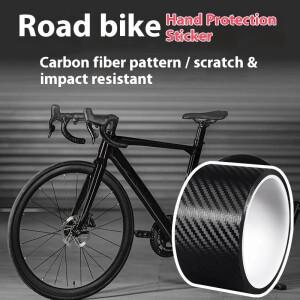 산악 및 로드 자전거용 범용 프레임 보호 필름 방수 스크래치 방지 카본 파이버 질감 스티커