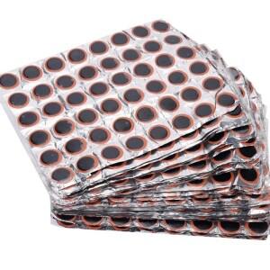 48개 고무 펑크 패치 자전거 타이어 튜브 수리 사이클 키트 무접착 이너 도구