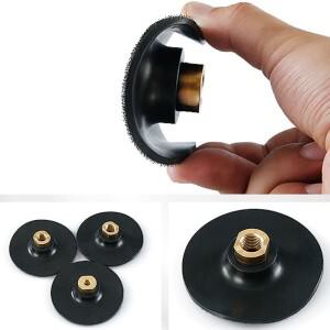 1pc 3 인치 4 고무 백킹 패드 M10 M14 스레드 연마 그라인딩 디스크 앵글 용