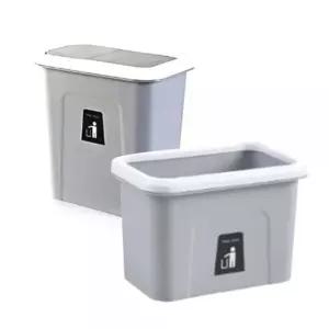 무타공 걸이형 벽걸이쓰레기통 브라켓 휴지통 5l 접이식쓰레기통