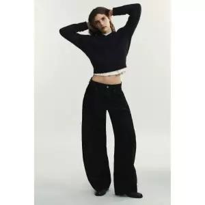 ZARA 자라 진 OVERSIZE TRF TIRO MEDIO - 블랙 120783