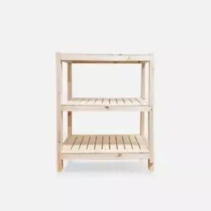 슈즈렉 샤인빈 우드렉 3단선반60 DIY 원목 신발장