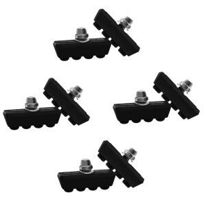 팻캐티 4쌍(8피스) 자전거 브레이크 패드, 산악 및 도로 자전거용 고무 V-브레이크 안전성 향상을 위한 조용한 비스키 액세서리, 40mm, 검은색