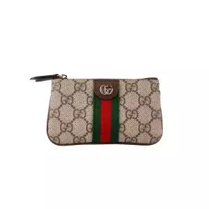 [구찌][명품] 구찌 GG 오피디아 로고 지퍼 키 파우치 지갑 베이지 838466 FAE0L