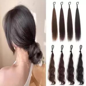 여자가발 당고머리 부분가발 똥머리 업스타일 간편고정