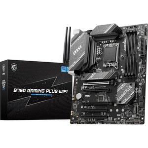 MSI B760 게이밍 플러스 WiFi 게이밍 마더보드(12/13/14세대 인텔 프로세서, LGA 1700, DDR5, PCIe 4.0, M.2, 2.5Gbps LAN, USB 3.2 Gen2, HDMI/DP, Wi-Fi 6E, 블루투스 5.3, ATX 지원)