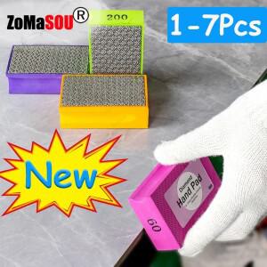 ZOMASOU 1-7Pc 다이아몬드 핸드 폴리싱 패드 스톤 대리석 세라믹 연마 샌딩 디스크 타일 유리 그라인드 블