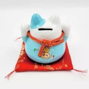 [문구/오피스]  블루  일본저금통 귀여운 고양이저금통 일식소품