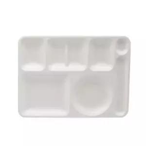 [하프클럽/브이와이]단체 급식 배식 요양원식판 급식판 크림 2호 4찬