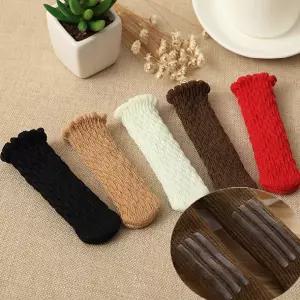 쫀쫀한 니트 식탁 의자 다리 발커버 4P 논슬립 소음방지 의자양말 체어슈즈