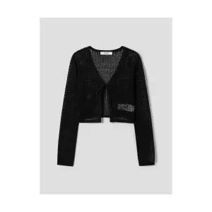 매장정품 에잇세컨즈 8SECONDS 리본 스트랩 네트 카디건 블랙 35545ALYL5 676962