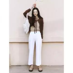 매장정품 에잇세컨즈 8SECONDS 조직감 텍스처 팬츠 아이보리 115421AY10 204415