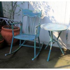 엔틱 클래식 빈티지 흔들의자 소품 레트로 전화기 모형