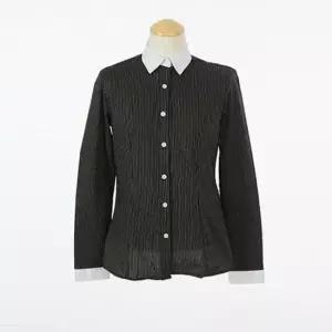 [SBD] 블라우스 화이트카라 블랙 교복몰 스트라이프 은성중