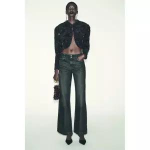 ZARA 자라 진 Z1975 WIDE LEG 하이웨이스트 - 블랙 120867