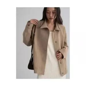 매장정품 에잇세컨즈 8SECONDS 스웨이드 셔츠형 재킷 베이지 35623ZWC4A 675536