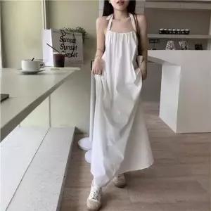 여름 홀터넥 A라인 롱원피스 휴양지 해변 민소매