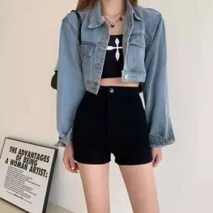 핫팬츠 하이웨이스트 슬림핏 여름반바지 숏팬츠