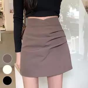 여성 날씬해보이는 셔링 하이웨스트 짧은치마 스커트