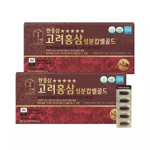 고려홍삼성분캅셀골드 120캡슐 2박스 한중삼