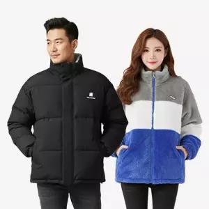 [아이에스이랩]남녀공용 리버시블 양면 숏패딩 점퍼 I4JK117