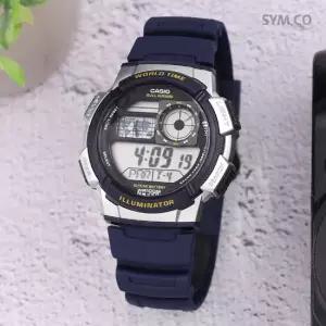 카시오 AE-1000W-2A 군용 군인 전자 방수 스포츠 남자 우레탄 시계 d3