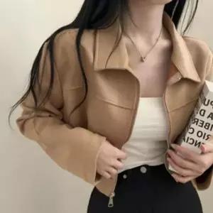 [SBD] 여성 카라 가을 스웨이드 데이트룩 집업 자켓 하객룩 점퍼 크롭 짧은 간절기