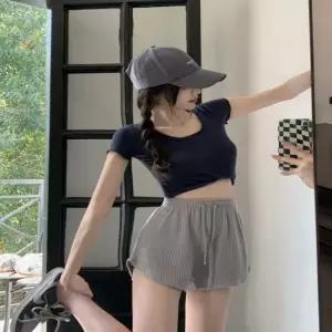 여자 큐티 홈웨어 숏팬츠 밴딩반바지 트레이닝 핫팬츠
