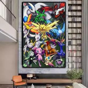 포켓몬 보석십자수 캔버스 DIY 공예 어린이 장식 만들기 선물 캐릭터