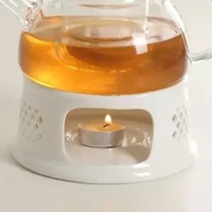 [콩심팥심]굿힐링 도자기 티 워머 S-4 (화이트) 차데우기 다도