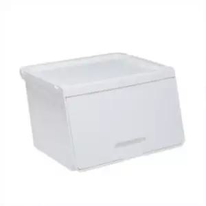 [JED] 슬라이딩 1개 정리 수납 박스 아이보리 이사 454x411x310mm