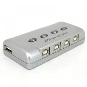 TBZ Coms USB 공유기 4대1 USB 2.0 선택기 수동 스위치 및 프로그램 전환