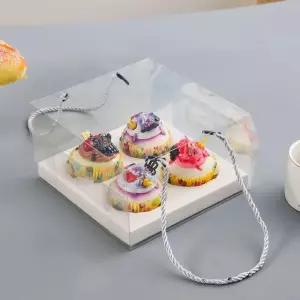 머핀 케이스 투명 컵케이크 포장박스 손잡이 베이킹 용기 디저트 보관함