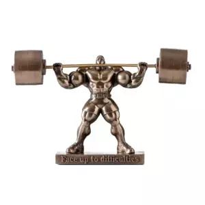 인테리어 조각상 역도 피규어 헬스장 근육 소품 메탈 헬스클럽 장식용