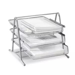 [문구/오피스] 철제꽂이 서류 정리대 3단 실버 P3010_037