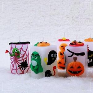 10개입-34707 이야코무지개나라 할로윈양초꼬마파라핀