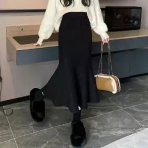 [SBD] 밴딩 롱치마 롱스커트 머메이드 니트