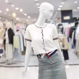 [ab.f.z]abfz sh06 트리플 라인 배색 반팔 가디건 SLBNA2Y32D (S47726600)