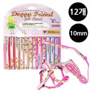 [반려] 가슴줄세트 12개 랜덤발송 1판 하트 강아지 10mm