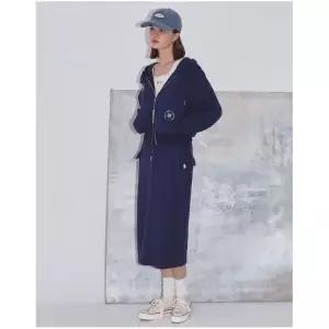 리에떼 코디세트 후드 자수 오버핏 점퍼  포켓 트임 스커트 SET 1211585