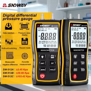 SNDWAY 디지털 압력계 기압계 + 103.42 KPa 0.01 해상도 키트 차압계