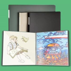 대형 포스터 전시 책 A2 그림 종이 정리함 HD 투명 슬리브 파일 폴더