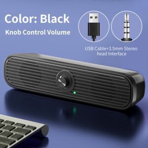 COOMAER 서라운드 데스크탑 PC 스피커 홈 스테레오 3.5Aux USB 바 시스템 컴퓨터 TV 전화 HIFI 서브 우퍼