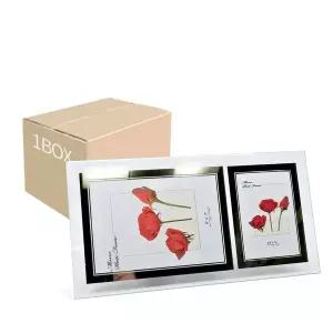 깔끔한 품질 국산 크리스탈 2단액자(3R+5R) 1박스(24개) 사진액자